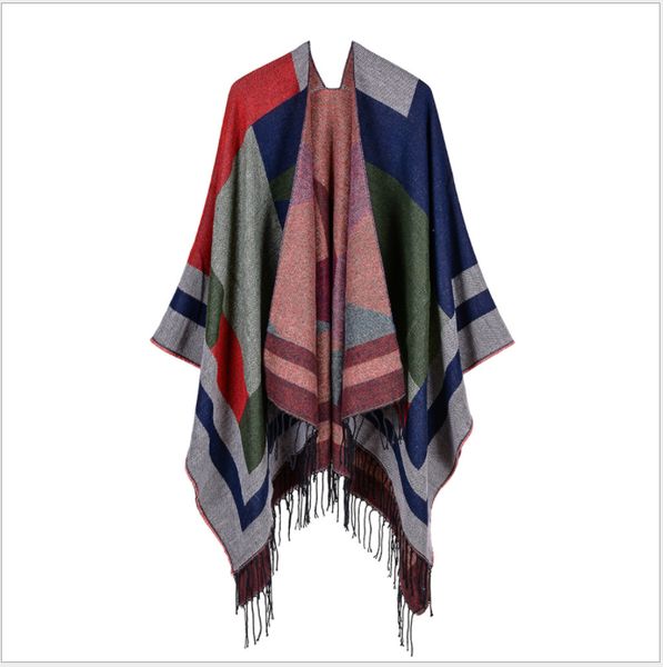 

new designer 2019 winter women scarf cashmere scarf female plaid scarves triangle blanket shawls and scarves plaid blanket, Blue;gray