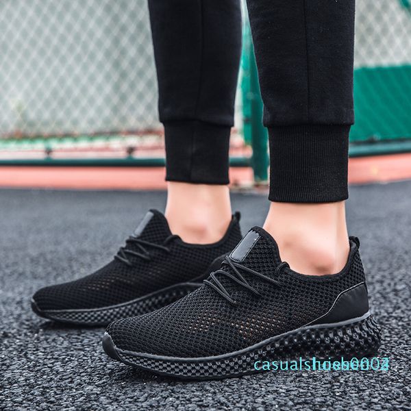

2020 new mesh men sports shoes casual shoes fashion men lightweight comfortable breathable walking c04, Black
