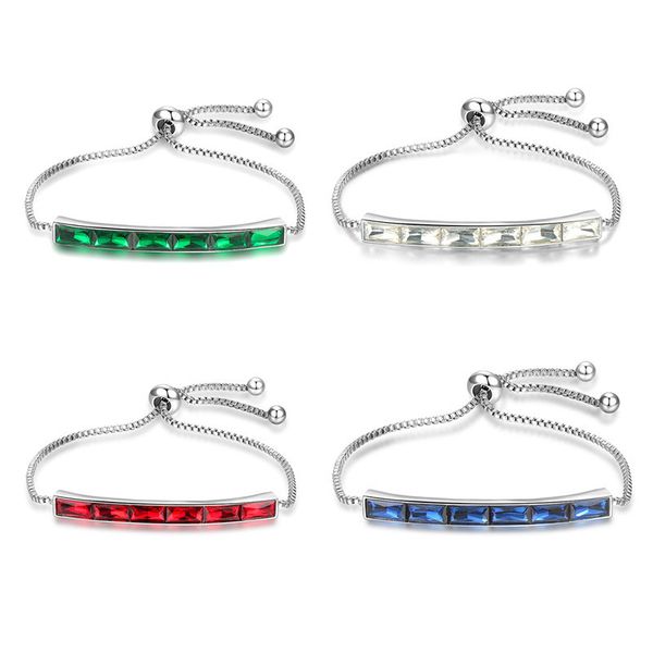 

long strip crystal adjustable bracelet personality creative pull type simple bracelet 2019 new fashion couple jewelry accessory, Golden;silver