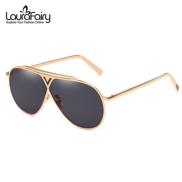 

laura fairy new design pilot sunglasses men fashion pink blue gradient lens sunglasses women men glasses eyewear lentes de sol, White;black