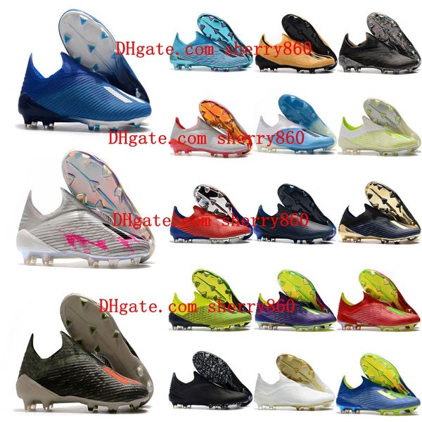 

2019 new mens soccer shoes x 19 fg nemeziz soccer cleats crampons de x 18 fg football boots scarpe calcio messi hot