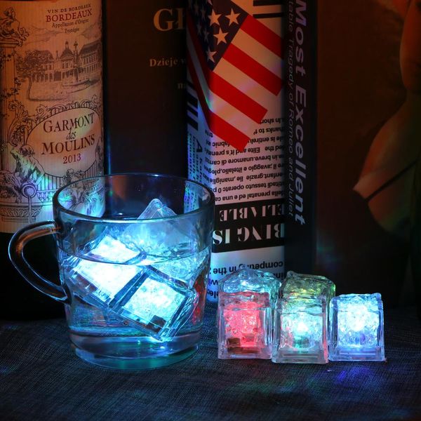 

mini romantic luminous led ice cube artificial flash light flashing sparkling led ice cubes festive party wedding dropshipping