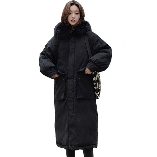 

new winter coat for women in 2019, high-quality overcoat with gown x-gown, Black