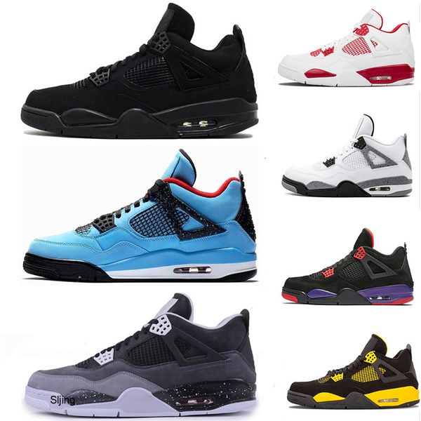 

cactus jack travis scotts x 4s houston bred white cement raptors iv mens basketball shoes pure money royalty sports shoes sneakers