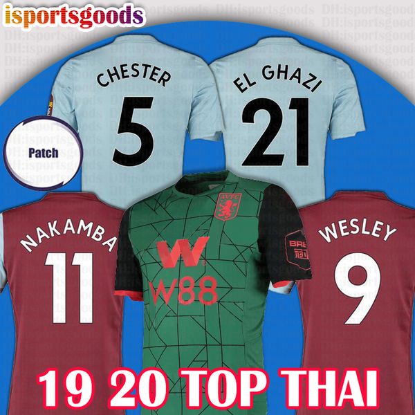 

19 20 a ton villa occer jer ey greali h che ter teer hau e a ton villa 2019 2020 football jer ey hogan greali h uniform kit hirt, Black;yellow