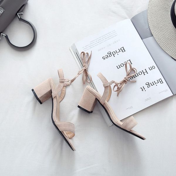 

big size 9  11 12 high heels sandals women shoes woman summer ladies cross lacing with fringe for heel, Black