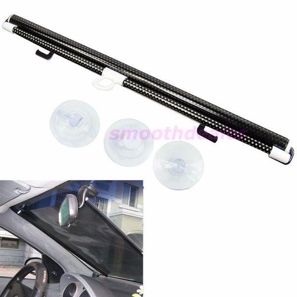 

car styling black 58 x125cm car auto window roll blind sunshade windshield sun shield visor