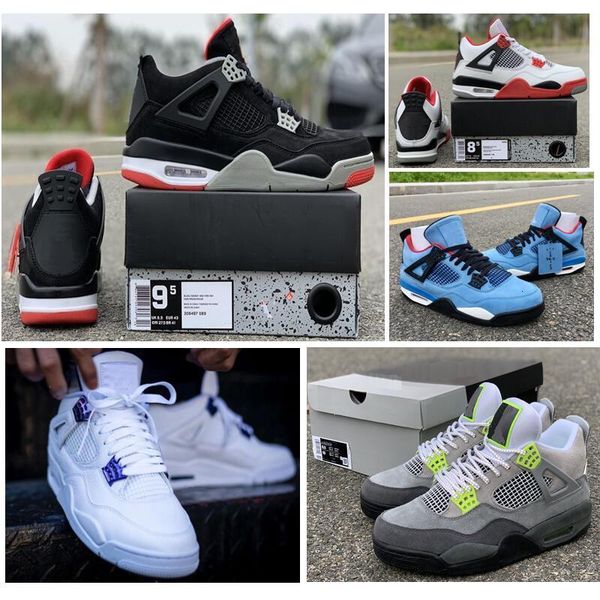 

court purple 4 se neon 4s 11s black infrared 6s bred 4s basketball shoes with box men sneakers shoes