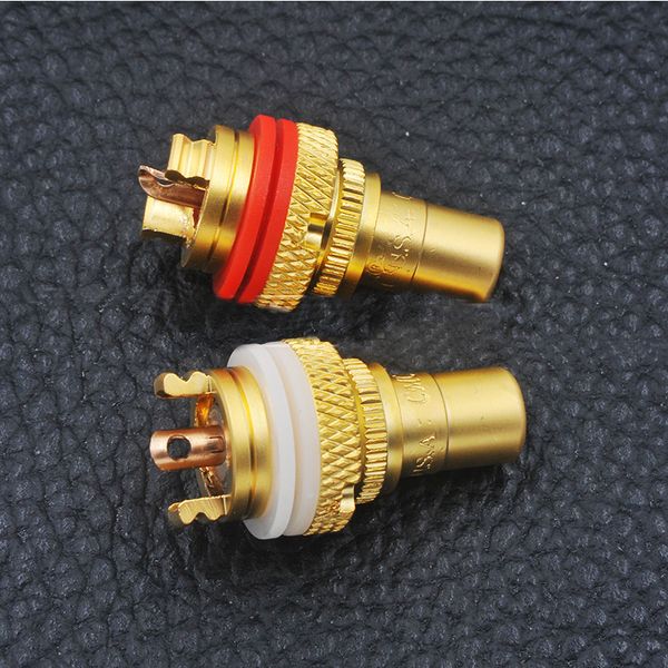 

8pcs red+white rca female socket chassis rca cmc female connector phono copper plug amp hifi