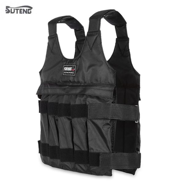 

suten 20kg/50kg loading weighted vest for boxing training workout fitness equipment adjustable waistcoat jacket sand clothing