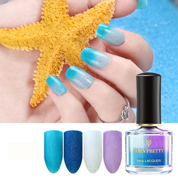 

born pretty 6ml peel off thermal nail polish champs elysees series sunlight sensitive temperature color changing nail art polish