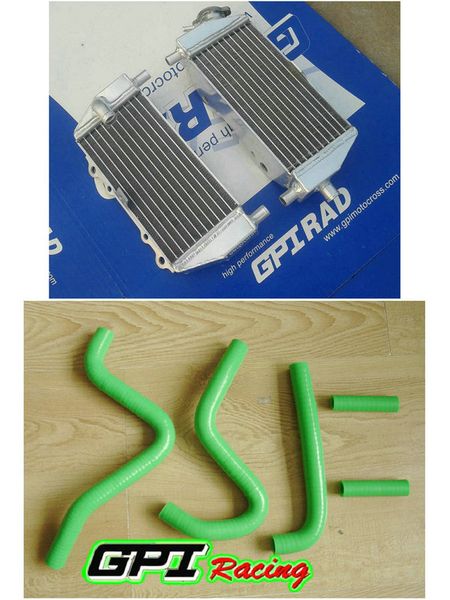 

aluminum radiator + hose for kx125 kx250 kx 125 250 1994-2002 95 96 97 98 99 00 01 2001 2000 rh&lh gpi high-per