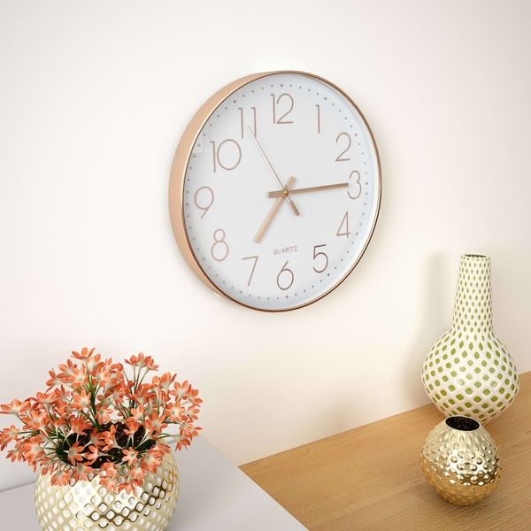 

wall clock 30 cm rose gold wall stickers