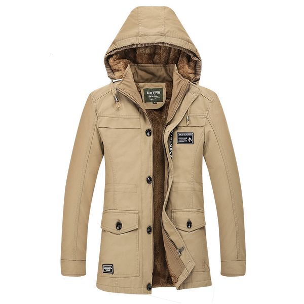 

winter will code increase down jacket men's even hat pure cotton loose coat man long fund windbreaker jacket, Black