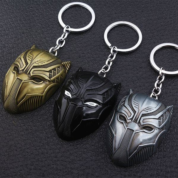 

sg new movie blackk panther 2 keychains shield thor iron man thanos keyring for men women car jewelry, Silver