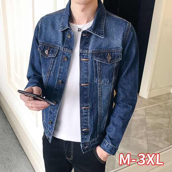

denim jacket slim spring denim jacket men's spring and autumn new korean trend handsome men's, Black;brown