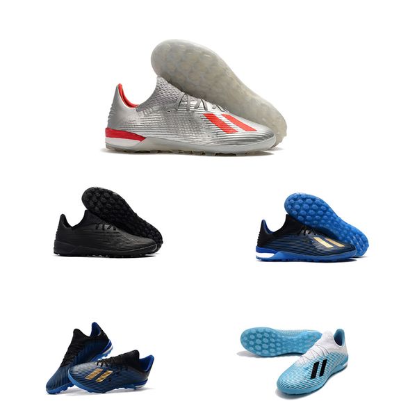 

comfortable x 19.1 fg mens soccer shoes with shoelace cleats chaussures crampons de football boots x19+ scarpe da calcio, Black