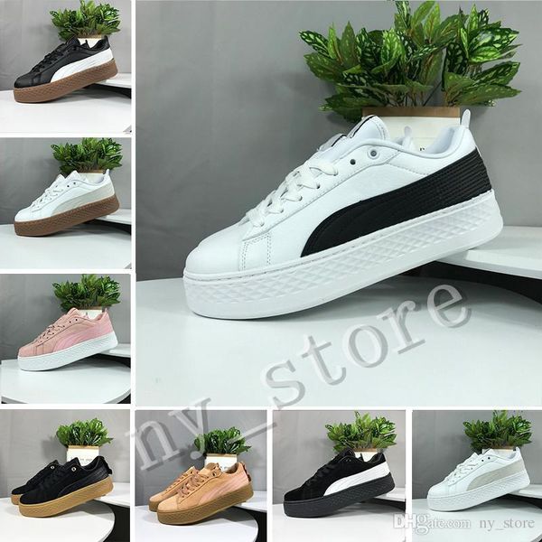 

new smash platform sd platform wheat pink casual shoes fenty cleated creeper professional shoes women pm suede creepers