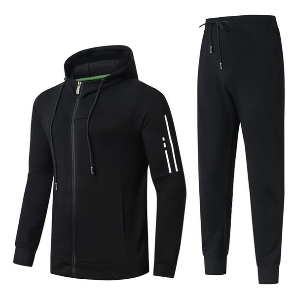 

men's brand designer luxury sports suit autumn running fashion men's designer jacket +pants set men tracksuits, Gray