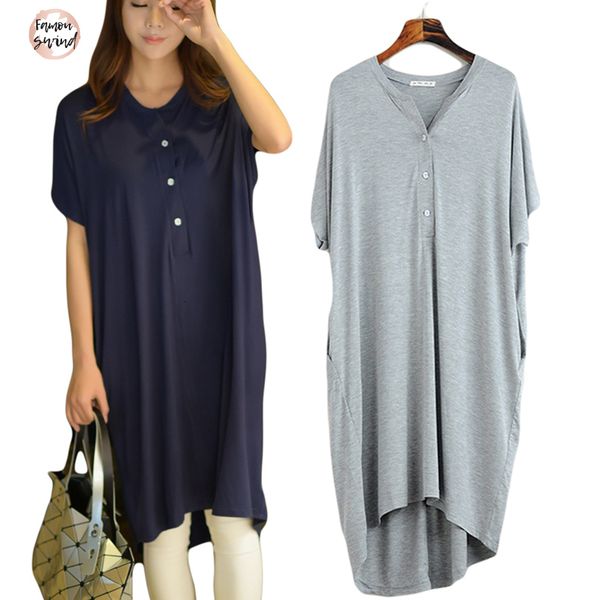 

nightgowns лета женщин пижамы одежда ночные платья плюс размер с коротким рукавом платья женщины сыпучие nightdress главная casual, Black;red