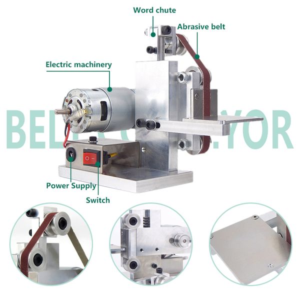 2019 Diy Mini Drill Belt Sander Bench Mount Grinder Polishing
