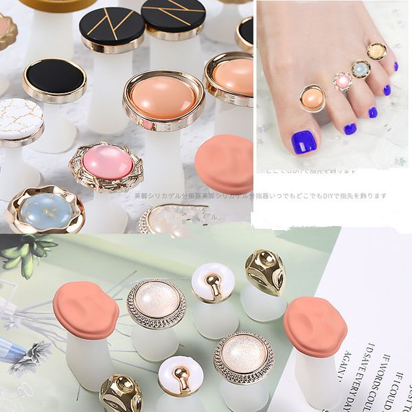 

8 pcs/set nail art tools silicone toe separator foot pads manicure pedicure care pedicure diy design manicure accessory d290