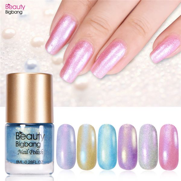 

beautybigbang 8ml shell pearl nail polish mermaid nail art lacquer varnish manicure tips color shiny pearl shell polish