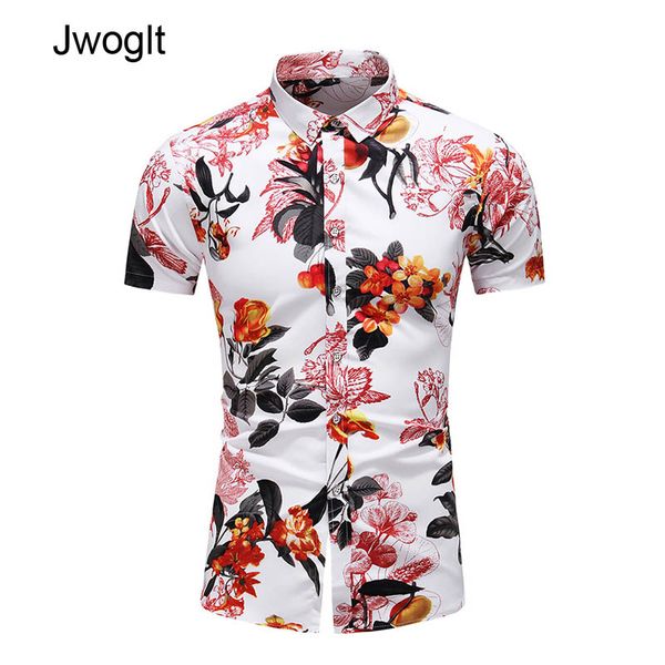

45kg-120kg flowers print hawaiian shirts men autumn button down short sleeve shirts big size 5xl 6xl 7xl male blouse, White;black