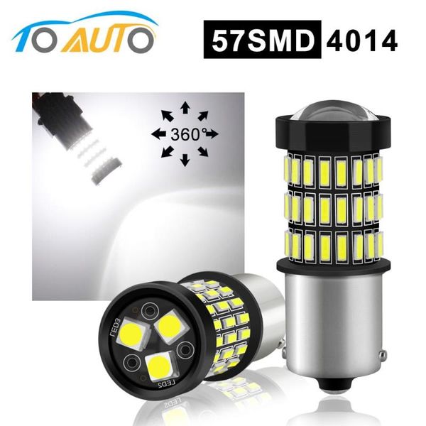 

2шт 360 освещение 1156 ba15s bau15s p21w py21w led 1157 bay15d p21/5w led лампа 57smd 4014 чипы сигнал поворота автомобиля стоп-сигналы 12v