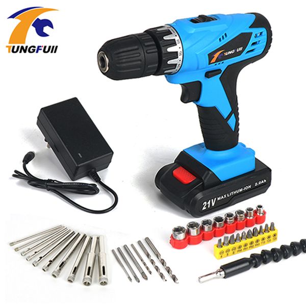 

tungfull electric screwdriver electric drill lithium cordless drill cordless screwdriver mini rotary tool power tools 21v