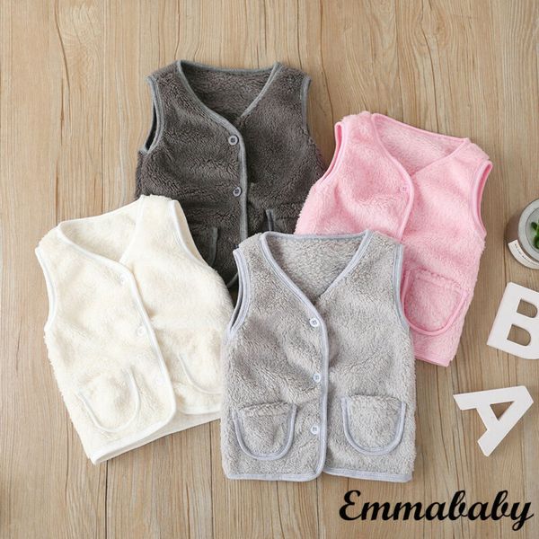 

children girls faux fur vest autumn & winter fashion thick warm colorful waistcoat kids outerwear baby girl christmas clothes, Blue