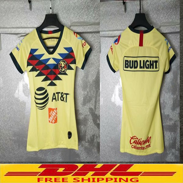 

Dhl 2019 2020 liga mx club america women occer jer ey home away mexico occer jer ey female football hirt