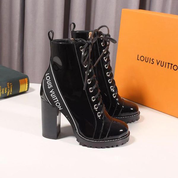 

Loui 13 vuitton 13 lv tyle women fa hion ankle boot ca ual large ize warm winter botte femme tar trail ankle boot lady ca ual hoe, Black
