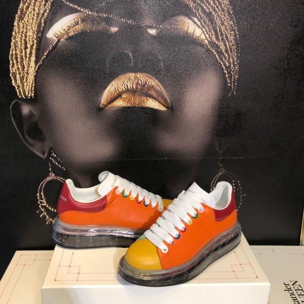 

muffin shoesss womenss leather color matching casual shoes womenss shoes transparent air cushion shoes crystal raised bottom 03656, Black