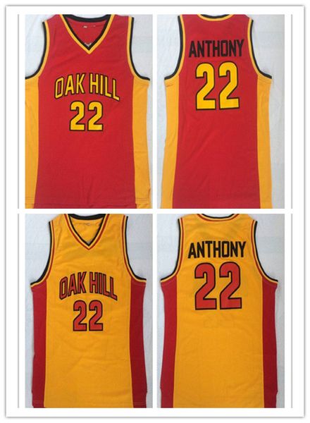 

custom made oak hill high school #22 carmelo anthony man women youth basketball jerseys size s-5xl any name number, Black;red