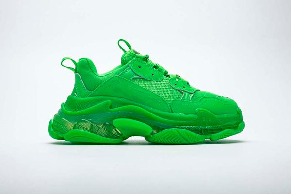 

dad shoes paris 17fw triple-s sneakers men/women green running shoes cushion shoes szie 35-45
