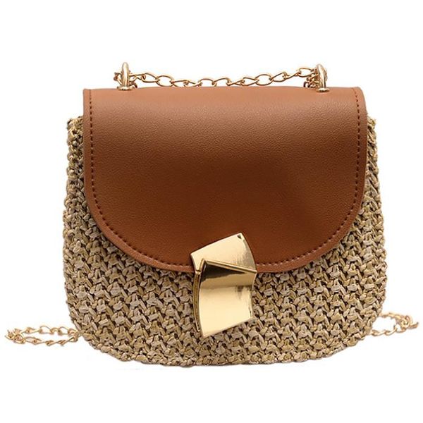 

handmade woven bag wild casual women's shoulder bag fashion mini casual satchel bags crossbody bags for summer beach travel