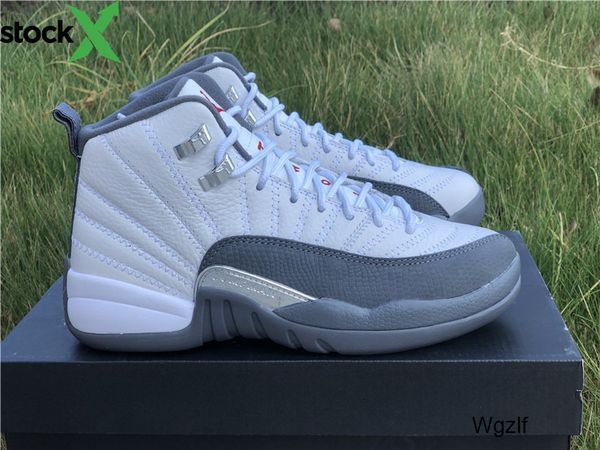 

new 12 xii dark grey men basketball shoes 12s low white sports sneakers outdoor trainers size 7.5-13, Black