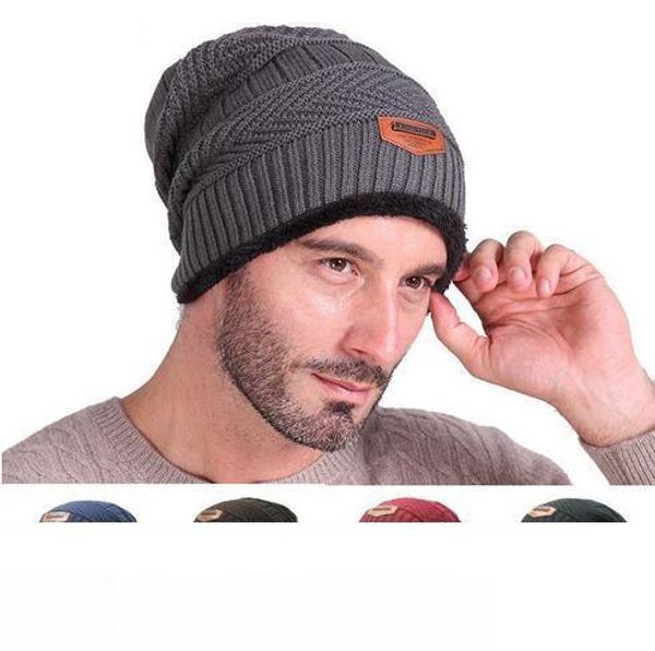 

fashion men women knitted caps skull beanies autumn winter warm wool blend ski for men women beanie hats ing, Blue;gray