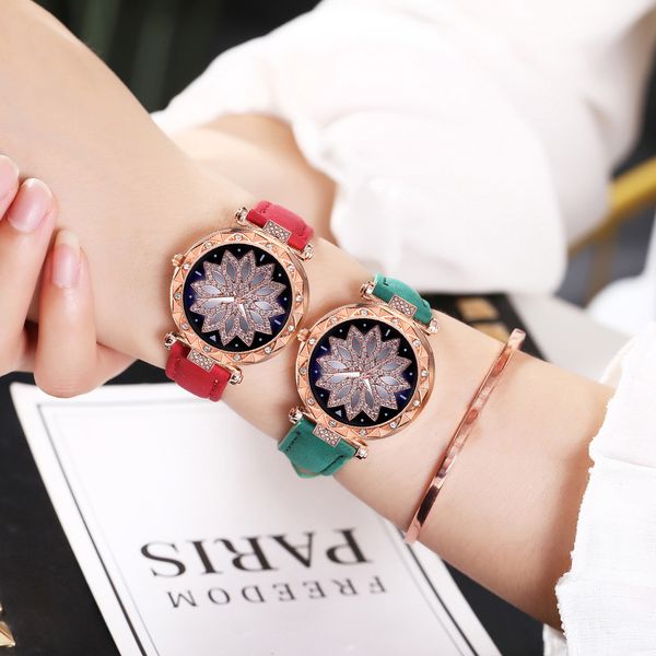 

women sand belt watches diamond studded ladies joker wrist watches magnetic bracelet watch clock 11.21, Slivery;brown