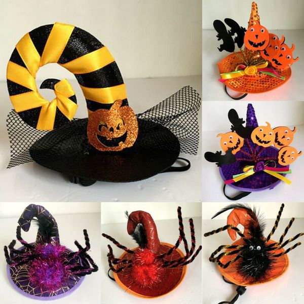 

pet halloween costumes spider hat-dog cat witch wizard hat for halloween parties