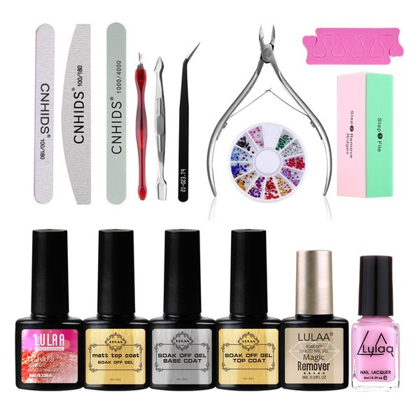 

gel polish nail art manicure tools kit uv led nail lamp dryer colors gel polish diy tools set kit varnish set