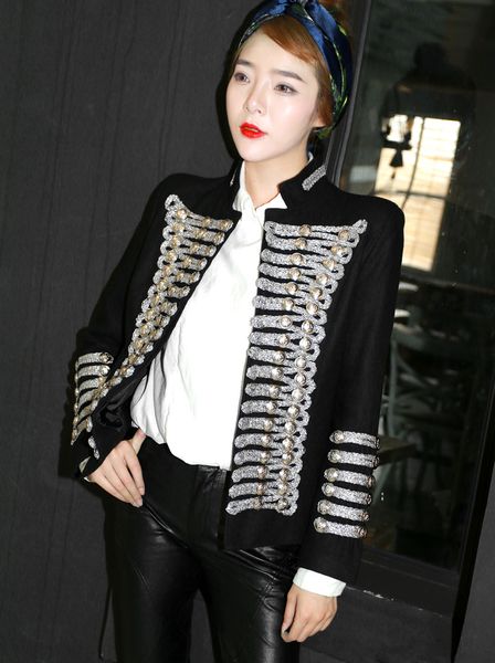 

new fashion england style wool jacket girl coat 2019 autumn women's jacket coat outerwear short slim female, Black;brown