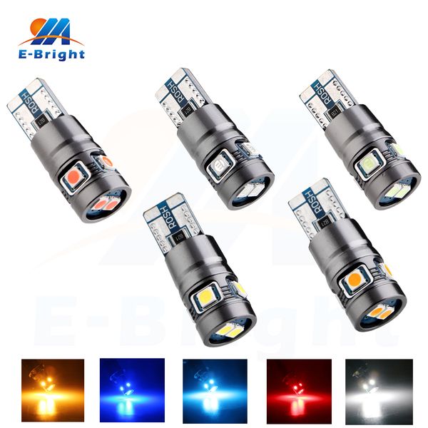 

5/20pcs t10 3030 6 smd led w5w 194 168 canbus error car interior reading lamp instrument light clearance lights 12v/24v dc