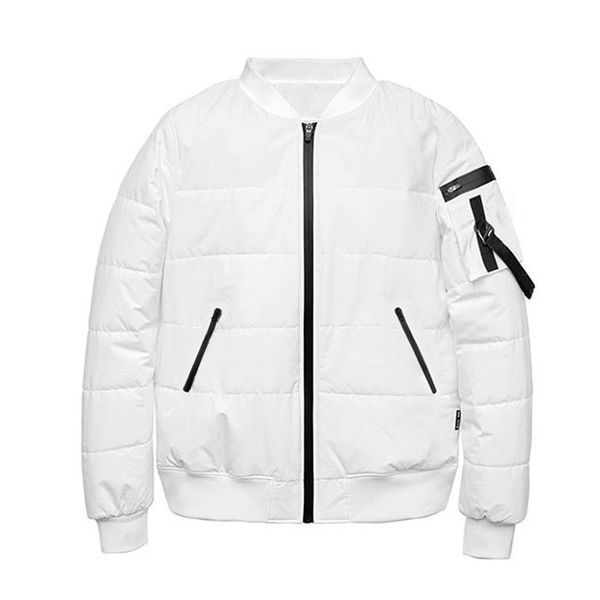 

2019 new winter fashion coat men jacket warm cotton jacket coats stand collars zippers men clothes mens winter, Black
