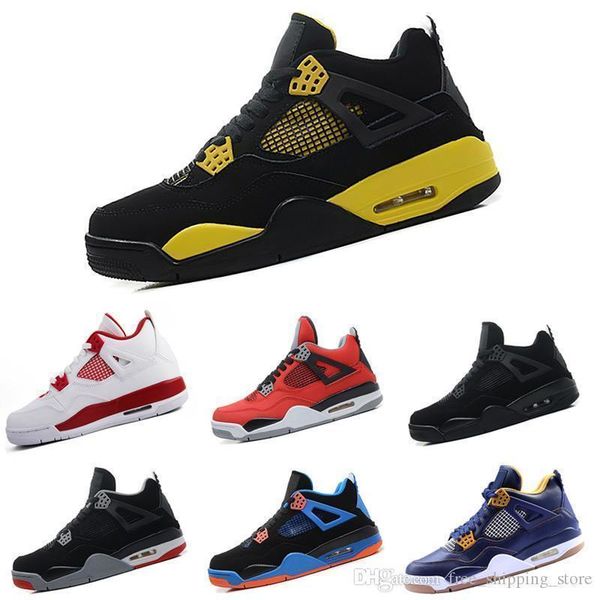 

men 4 4s basketball shoes military motosports blue alternate 89 pure money white cement royalty bred fire red black cat oreo sports sneakers