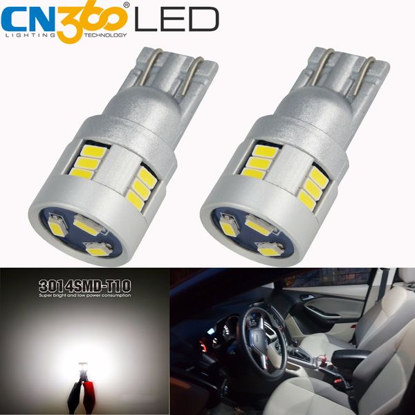 

cn360 2pcs led t10 194 168 w5w canbus no error car light reading dome corner signal auto bulb mirror map step interior lamp 12v