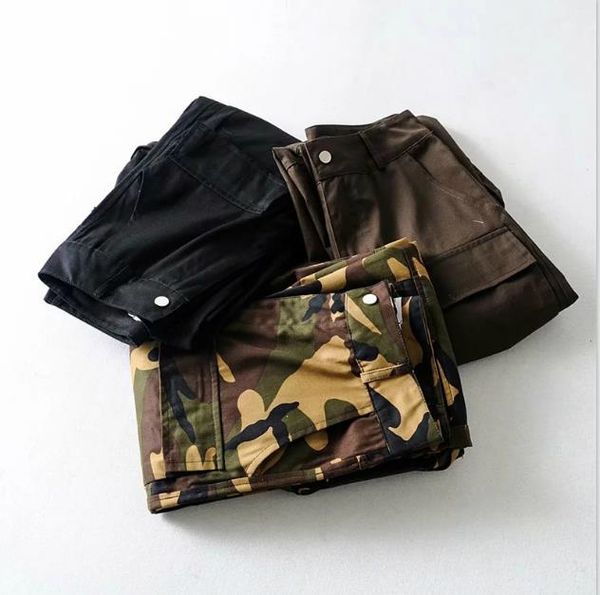 

уличный стиль женские дизайнерские брюки брюки-карго повседневные прохладные свободные камуфляжные печатные карманы модные женские спортивны, Black;white