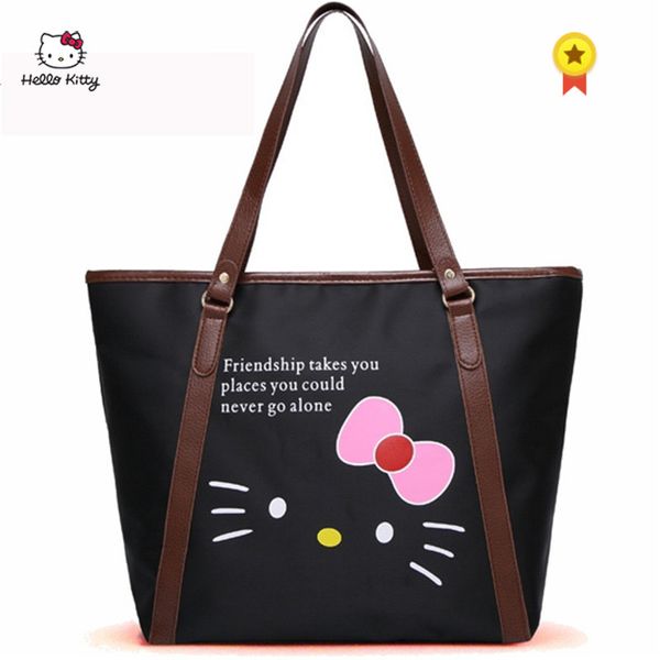 

hello kitty мода сумки на ремне, среднего мультфильм девушка tote multicolor водонепроницаемого мешок плечо женщина покупка tote
