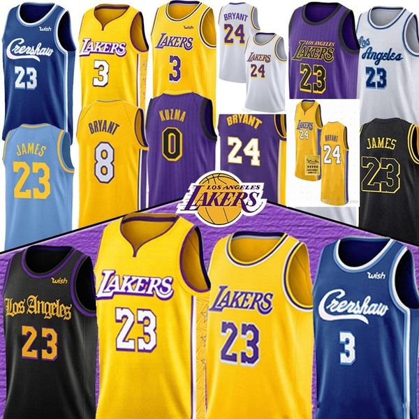 

kobe 24 bryant lebron 23 james jerseys anthony 3 davis alex 4 caruso kyle 0 kuzmamen college ncaa 2020 basketball jersey, Black;blue